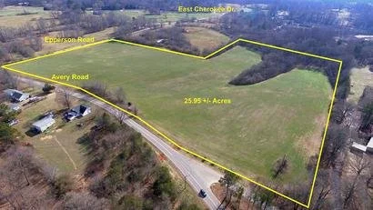25.9 acres at corner of Avery and Epperson Roads in Canton zoned for estate lots.  