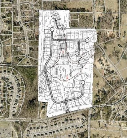 LDP entitled 59 lot R40 zoned subdivision site moments from downtown Woodstock, GA.  