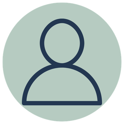 Generic user profile icon with a person outline in a circle.
