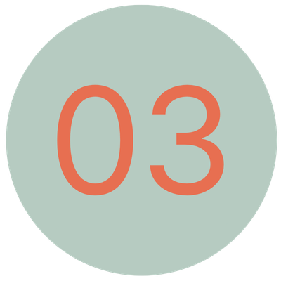 Circle with the number 03 in large font