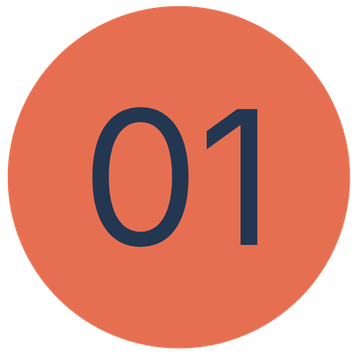 Number 01 inside a red circle.