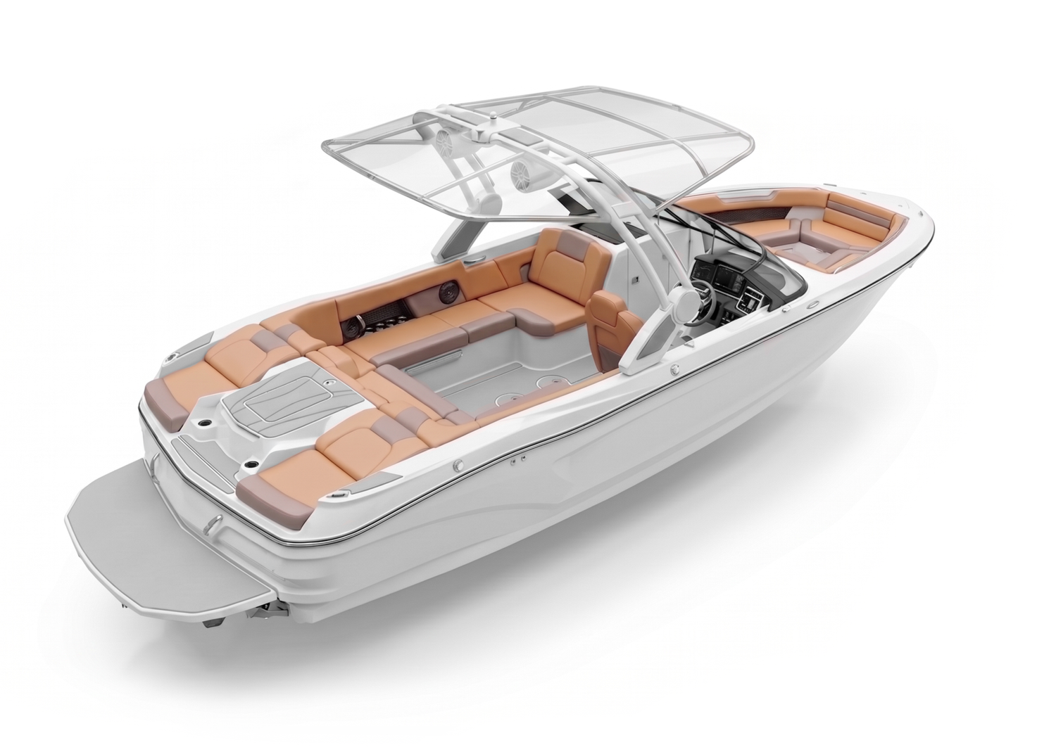 Custom boat interior by Primecor Designs