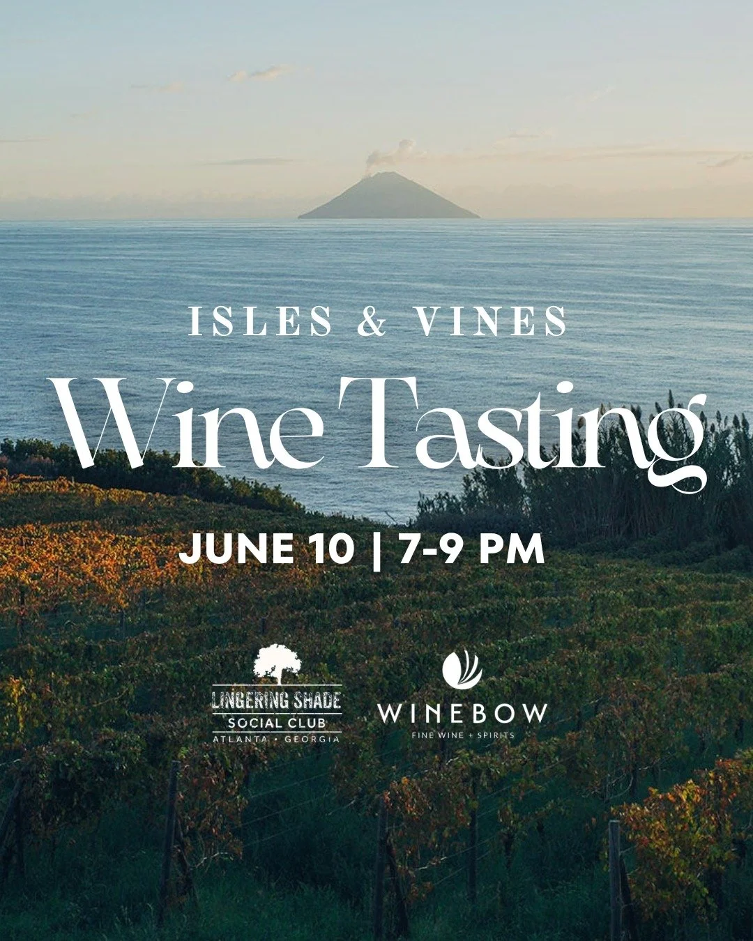 Take your tastebuds on a getaway with us 🍷🌊

Join us at Lingering Shade for Isles &amp; Vines, an evening exploring island-inspired wines from New Zealand, Sicily, and Corsica. From crisp coastal whites to volcanic reds grown on the slopes of Mount