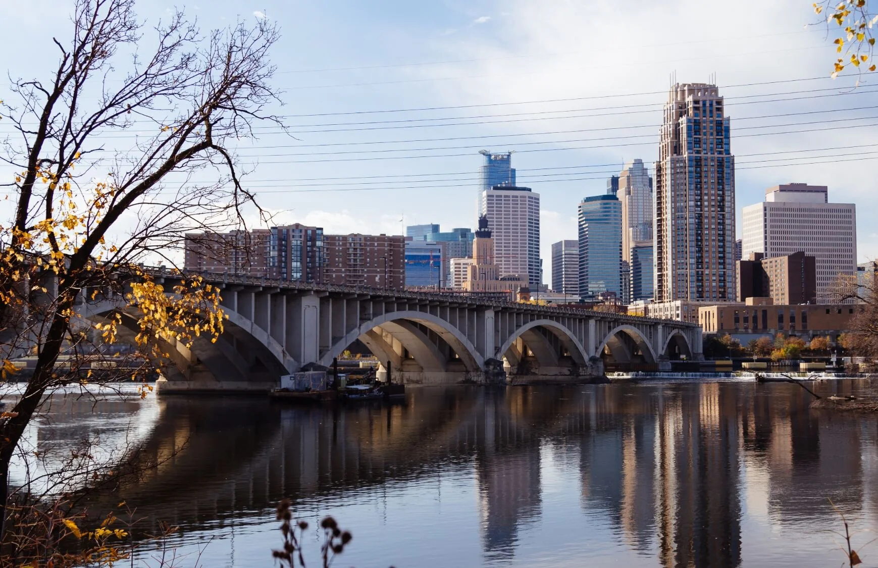 Minneapolis skyline from St. Anthony Main