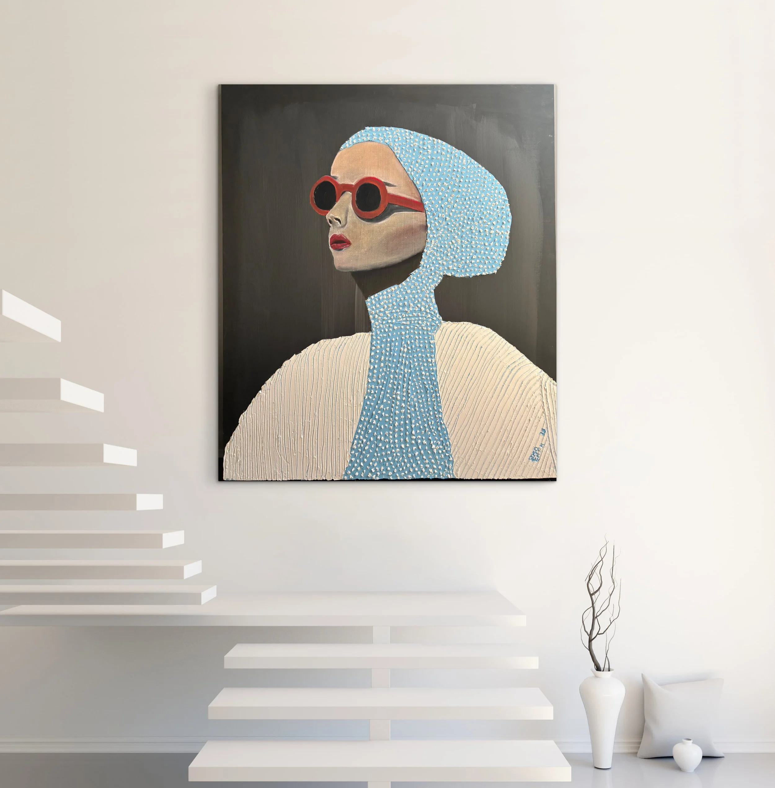 Vivian in scene stairs.JPG