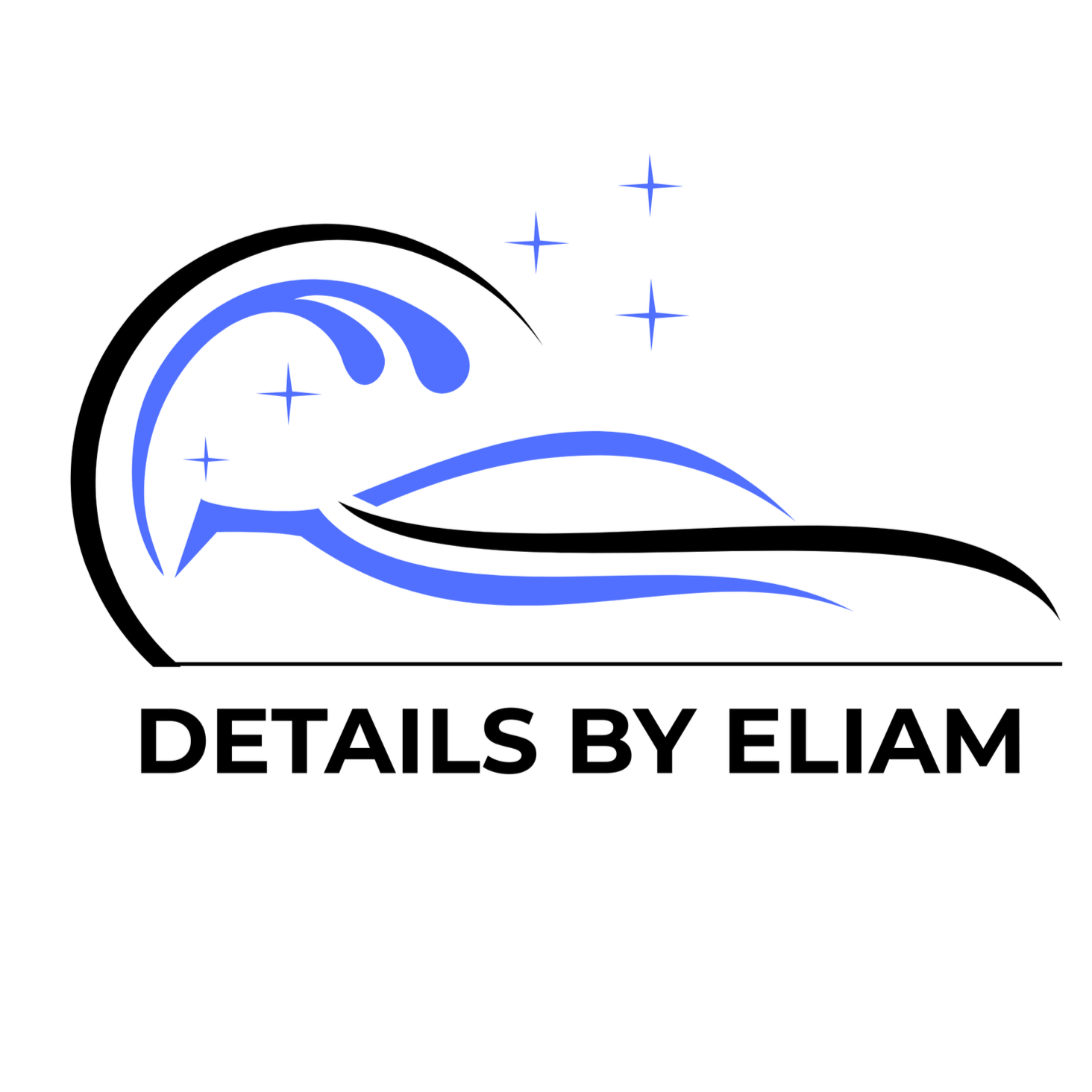 Stylized logo featuring a whale with a splash of water, stars, and the text "Details by Eliam" beneath.