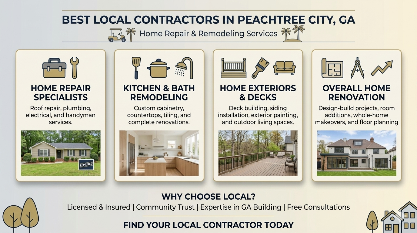 Best Local Contractors &amp; Services for Peachtree City, GA Homeowners