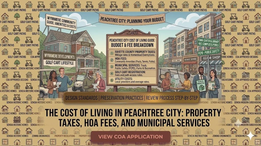 The Cost of Living in Peachtree City: Property Taxes, HOA Fees, and Municipal Services