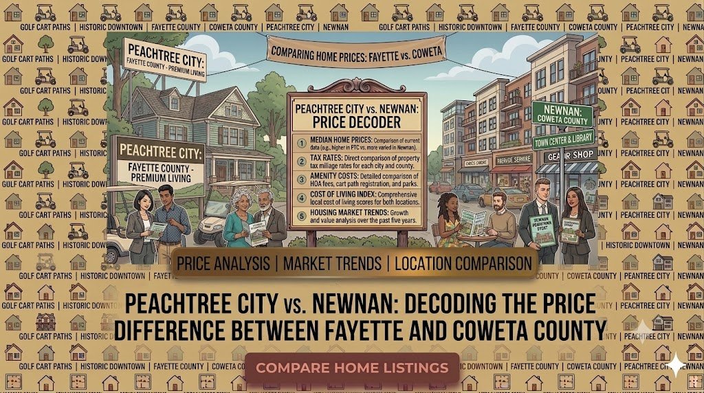 Peachtree City vs. Newnan: Decoding the Price Difference Between Fayette and Coweta County