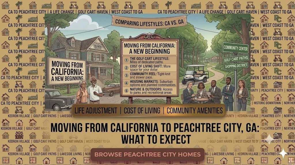 Moving From California to Peachtree City, GA: What to Expect