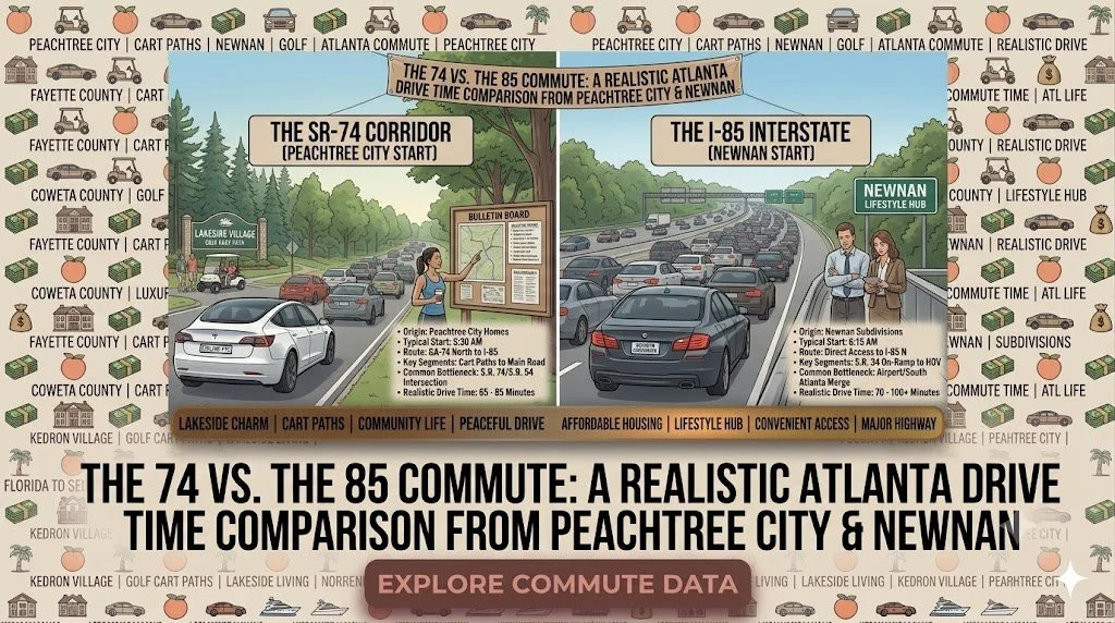 The 74 vs. the 85 Commute: A Realistic Atlanta Drive Time Comparison from Peachtree City &amp; Newnan