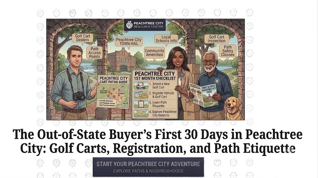 The Out-of-State Buyer's First 30 Days in Peachtree City: Golf Carts, Registration, and Path Etiquette