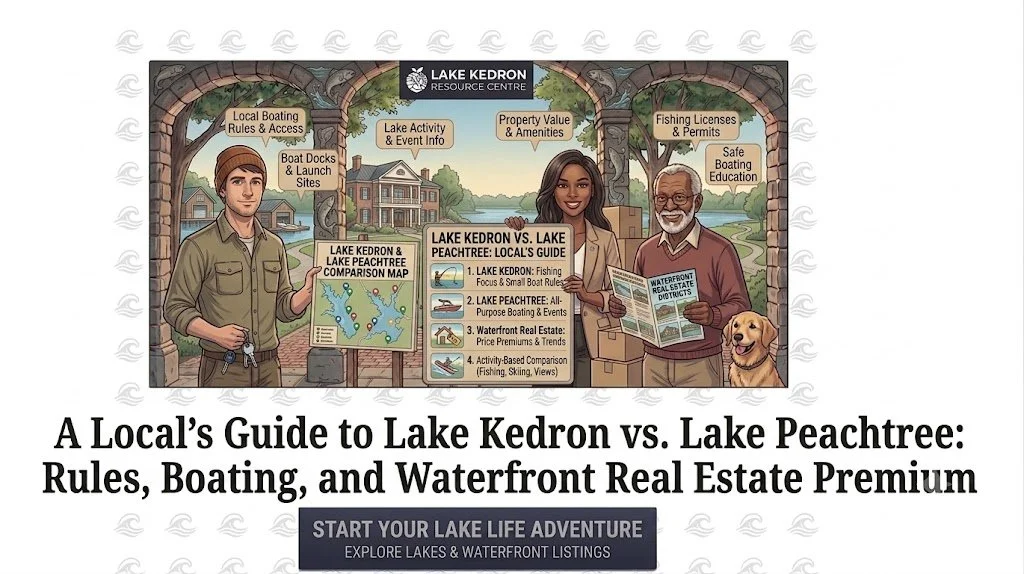 A Local's Guide to Lake Kedron vs. Lake Peachtree: Rules, Boating, and Waterfront Real Estate Premium