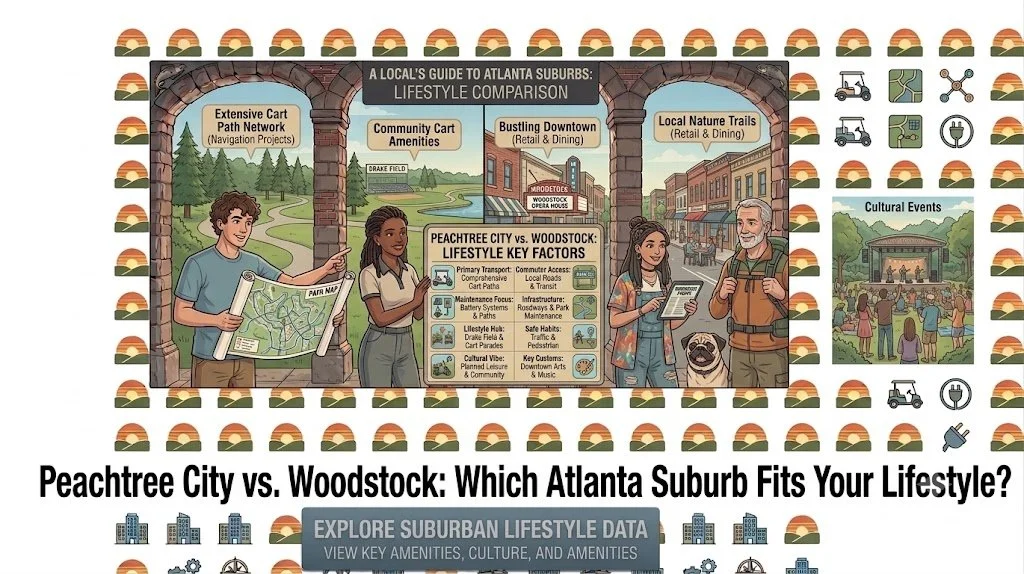 Peachtree City vs. Woodstock: Which Atlanta Suburb Fits Your Lifestyle?