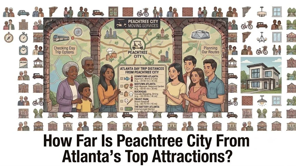 How Far Is Peachtree City From Atlanta's Top Attractions?