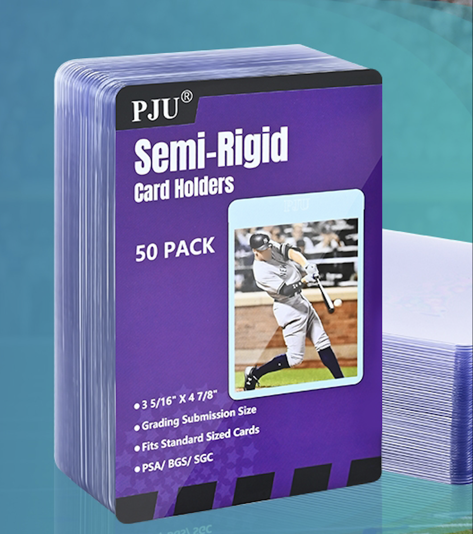 50ct PJU Semi Rigid Card Savers for Grading