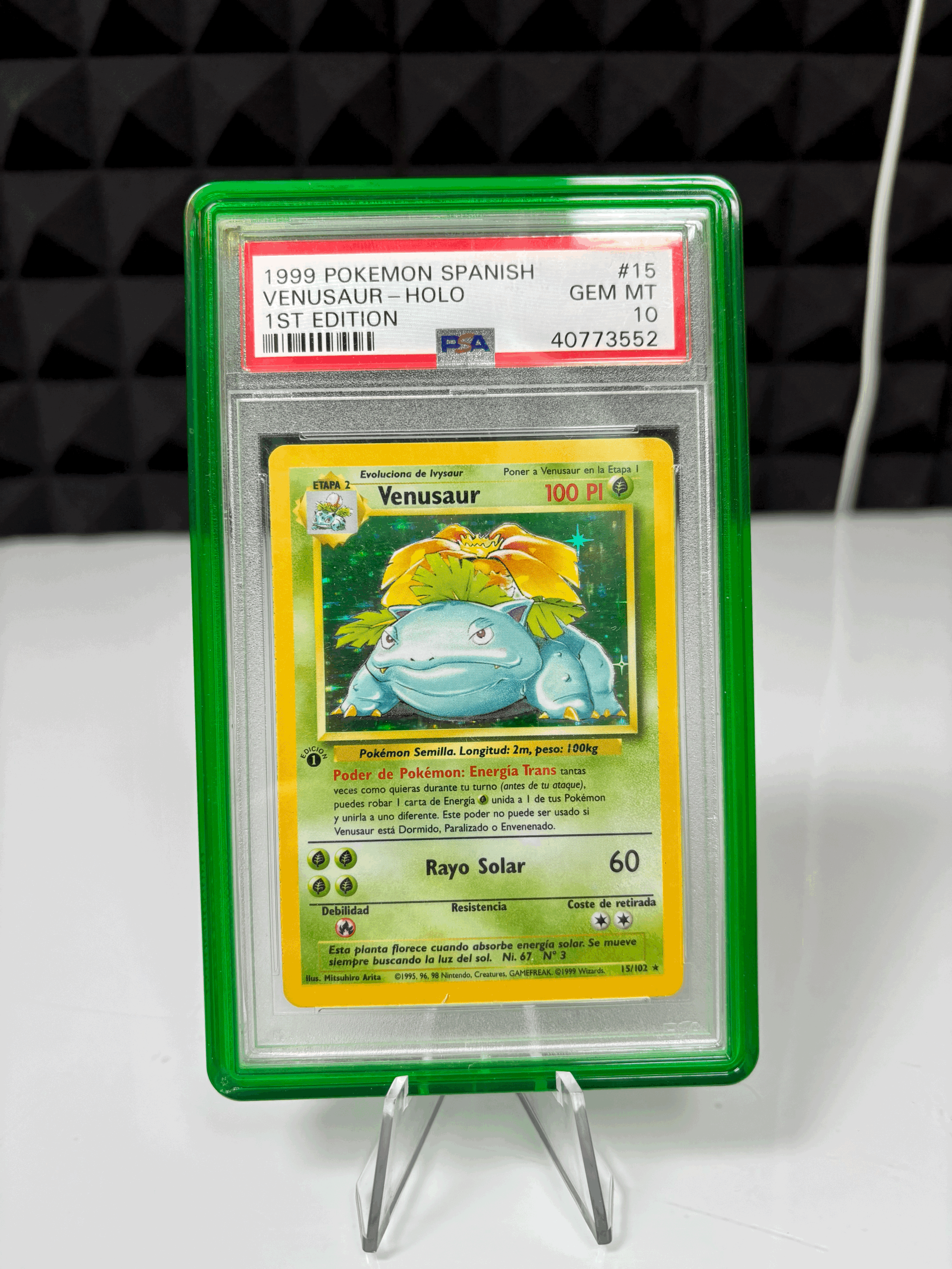 PSA 10 Base Set 1st Edition Venusaur (Spanish)
