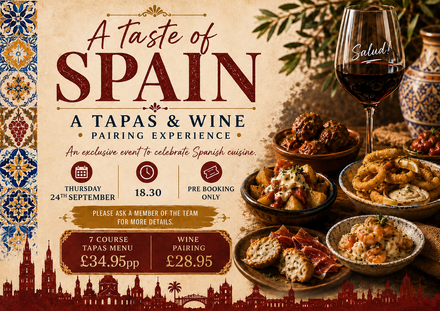 Tapas and Wine pairing 