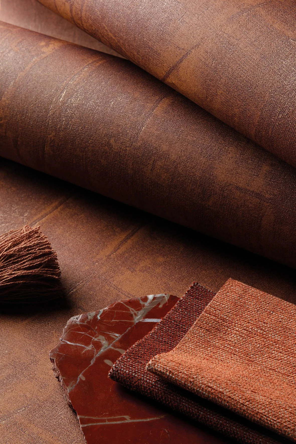 Sfeerbeeld van verschillende interieur materialen.