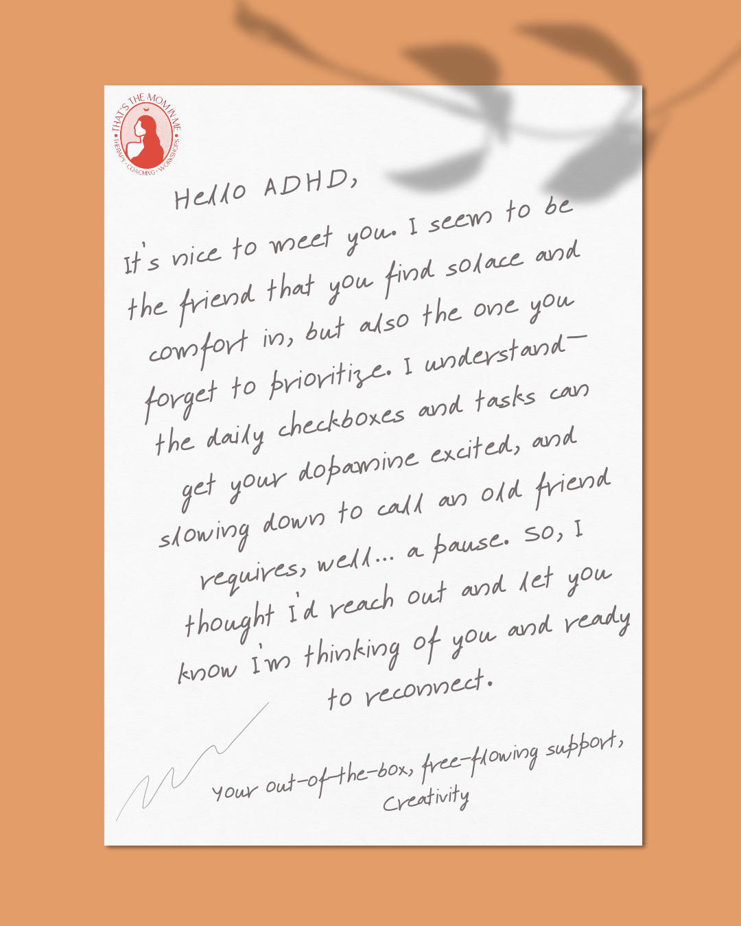 Dear ADHD, Love, Creativity: A Therapist’s Take on an Unexpected Friendship