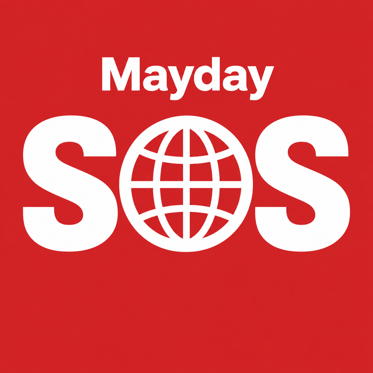 MaydaySOS — globe and SOS logo
