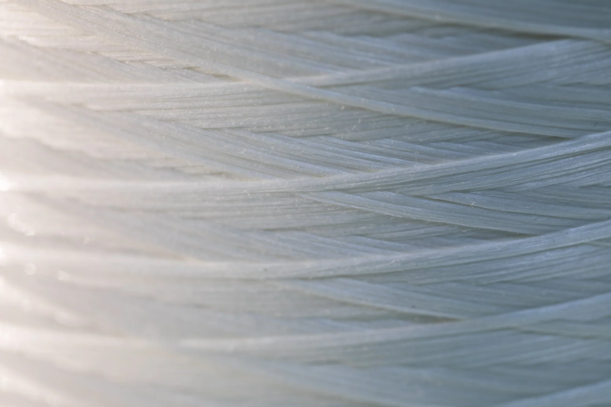Close-up photo of water blocking yarn