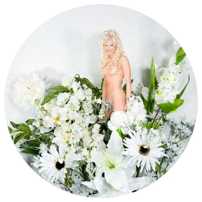 still life photograph art floral faux flowers playboy magazine