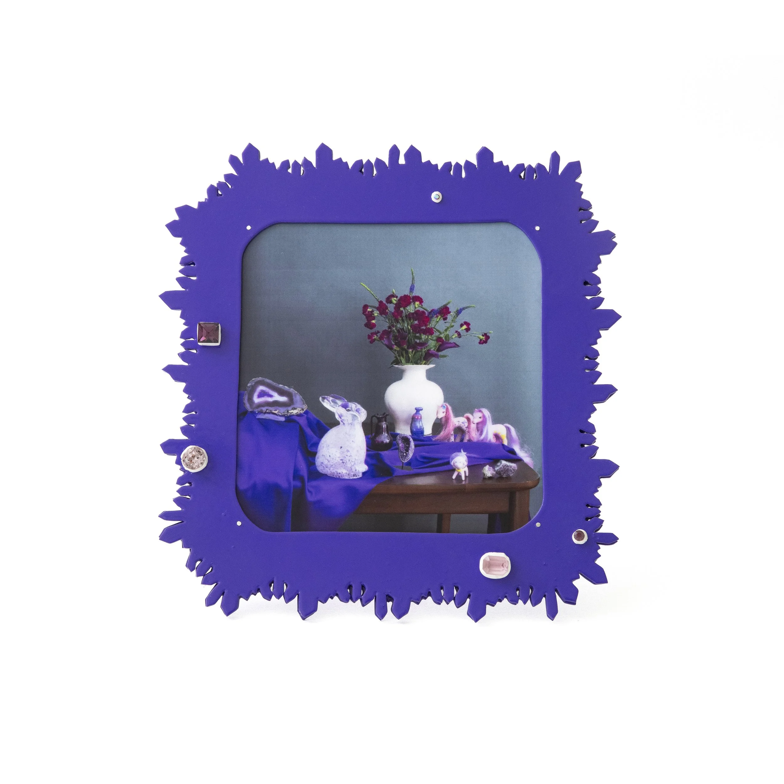 purple art brooch sublimation print treasure