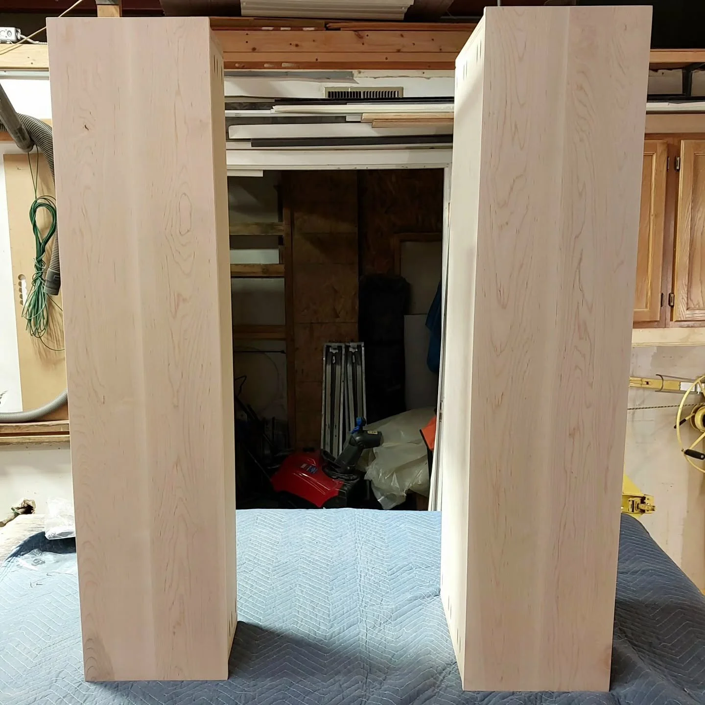 Built-in cabinets.