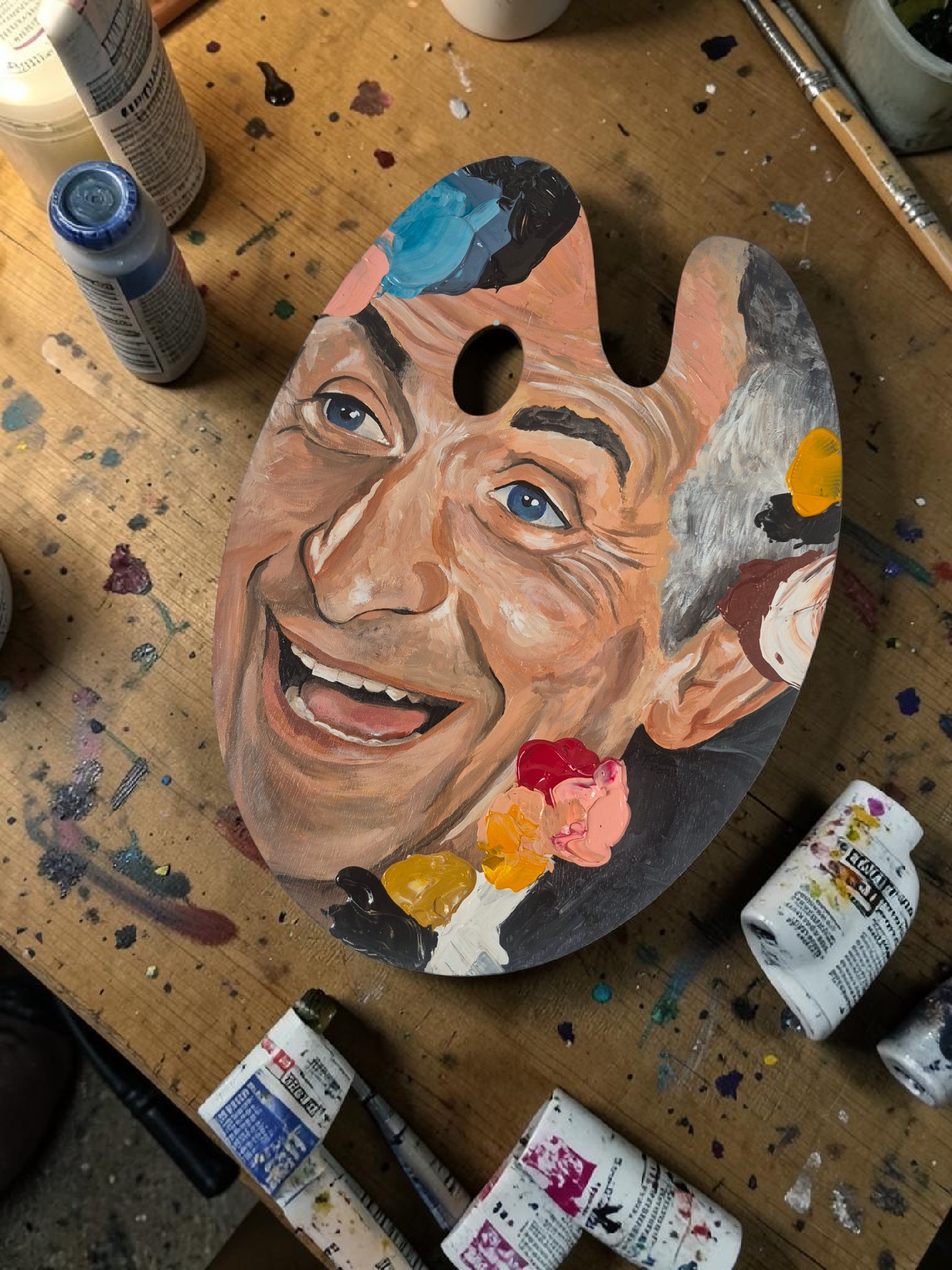 Palette artistique – Pièce unique inspirée de Louis de Funès