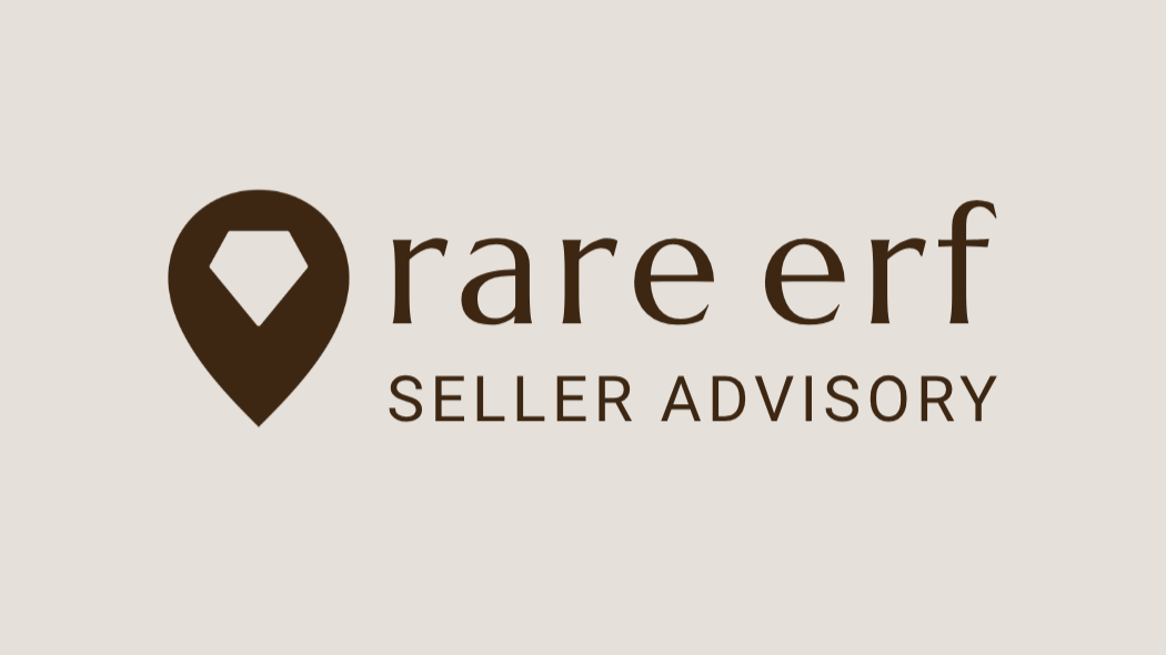 The Rare Erf Seller Advisory logo is a location pin with a diamond at its centre, representing the rare and valuable properties that rare erf helps its customers in Hermanus, Vermont, Onrus, Sandbai and the Overstrand to sell