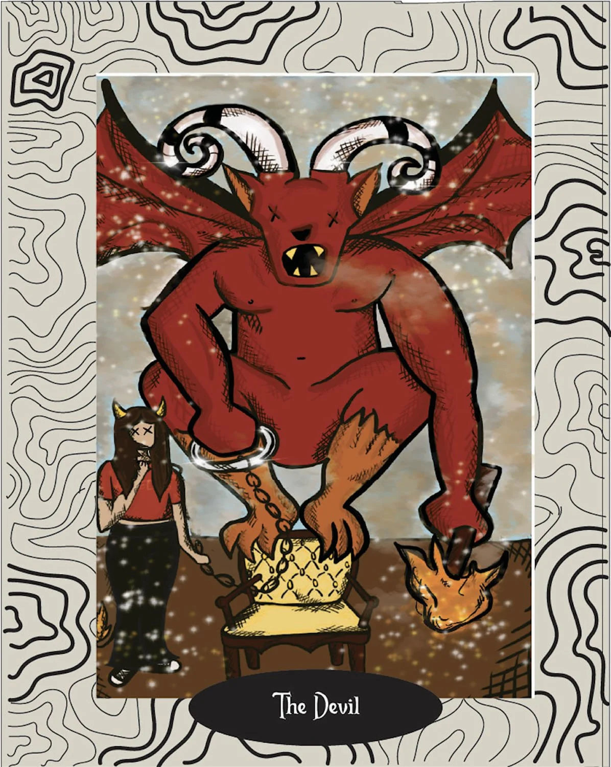 2025.S.Franciamone.TheDevil.16 x 20 inches..jpg