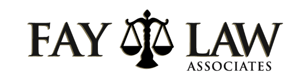 Fay Law Associates logo featuring a stylized scale of justice between the words 'FAY' and 'LAW'.