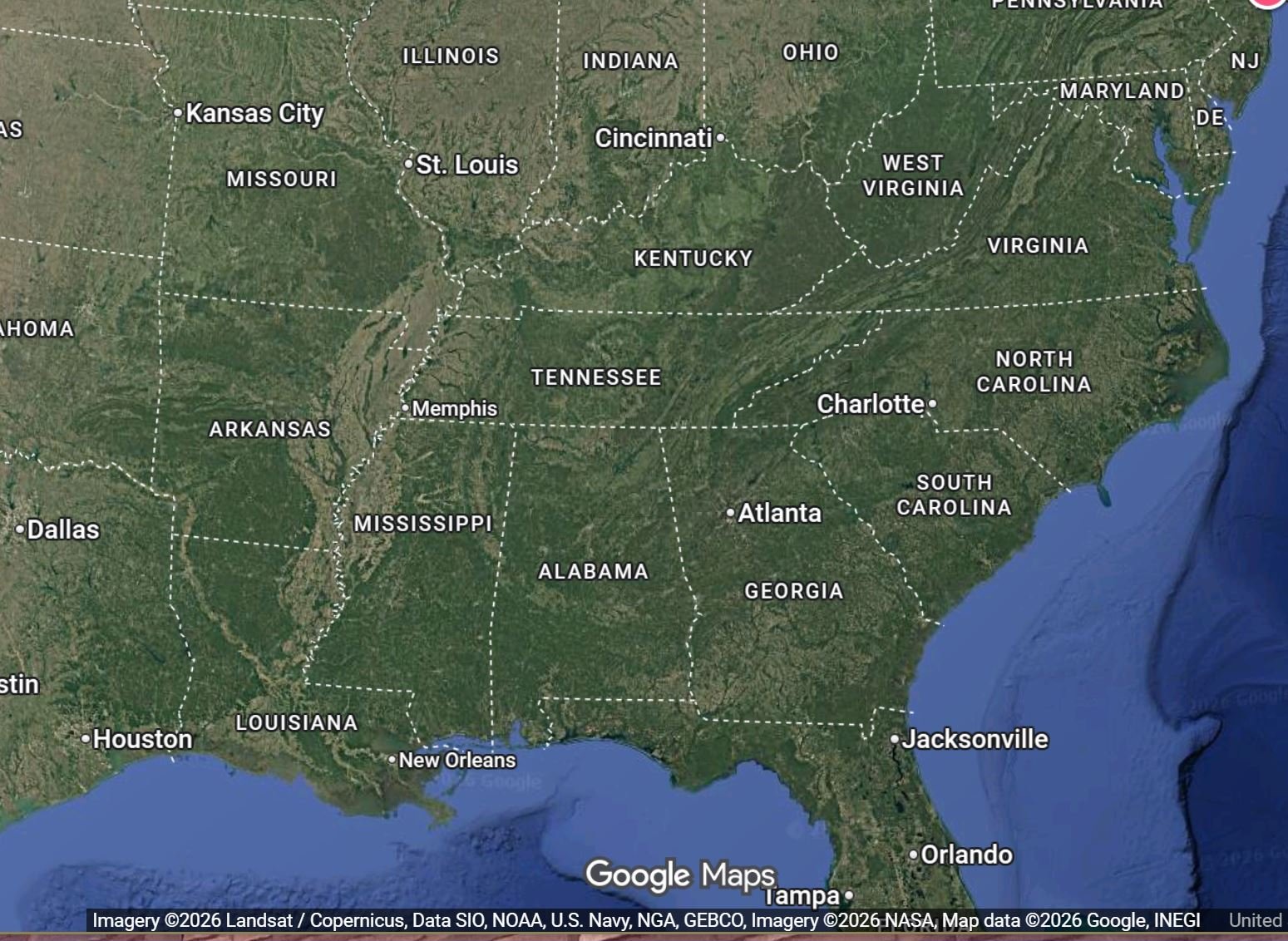 Google Map of the United States