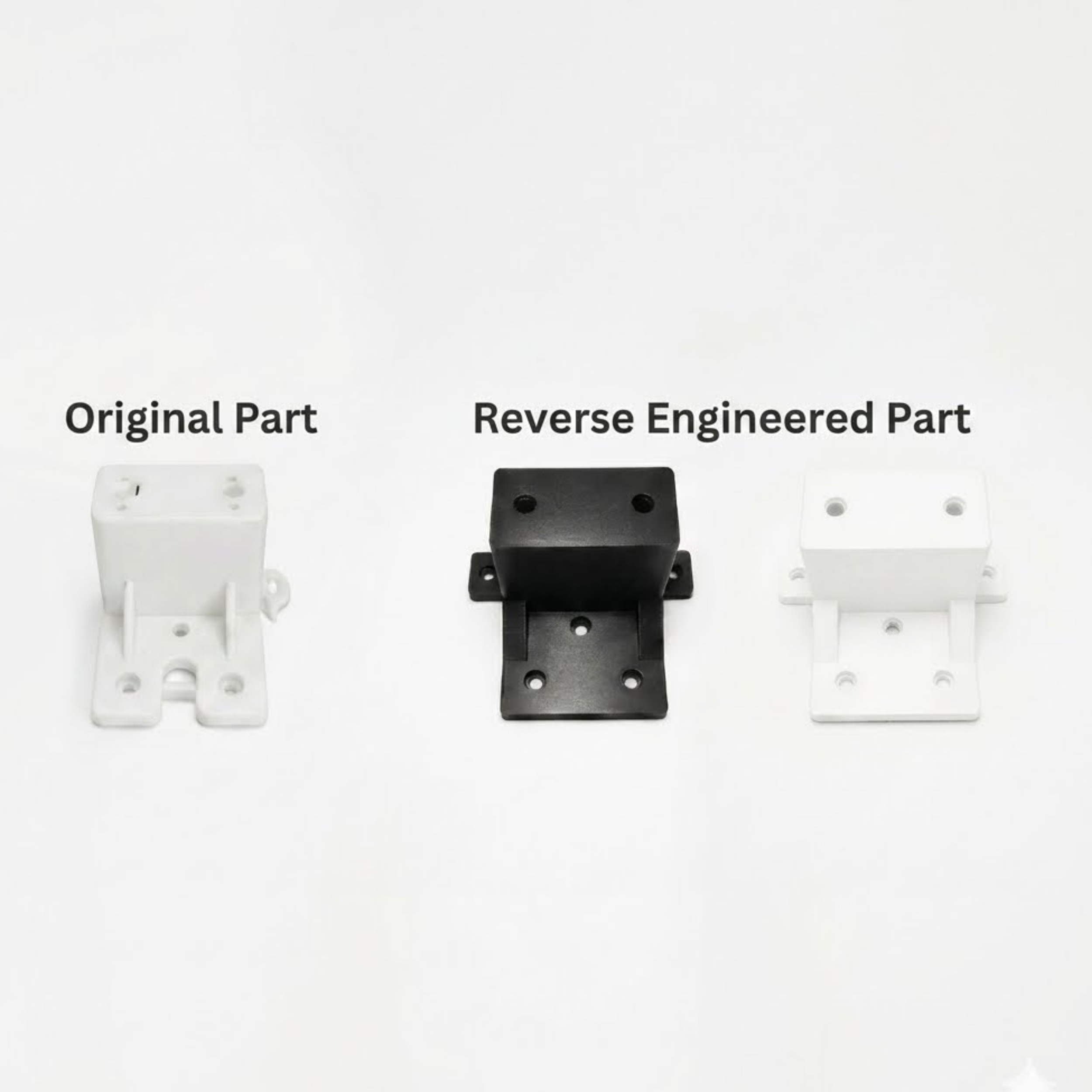 3D printed universal replacement bracket for discontinued Grass America 00694-17 and 00693-17 drawer slides.
