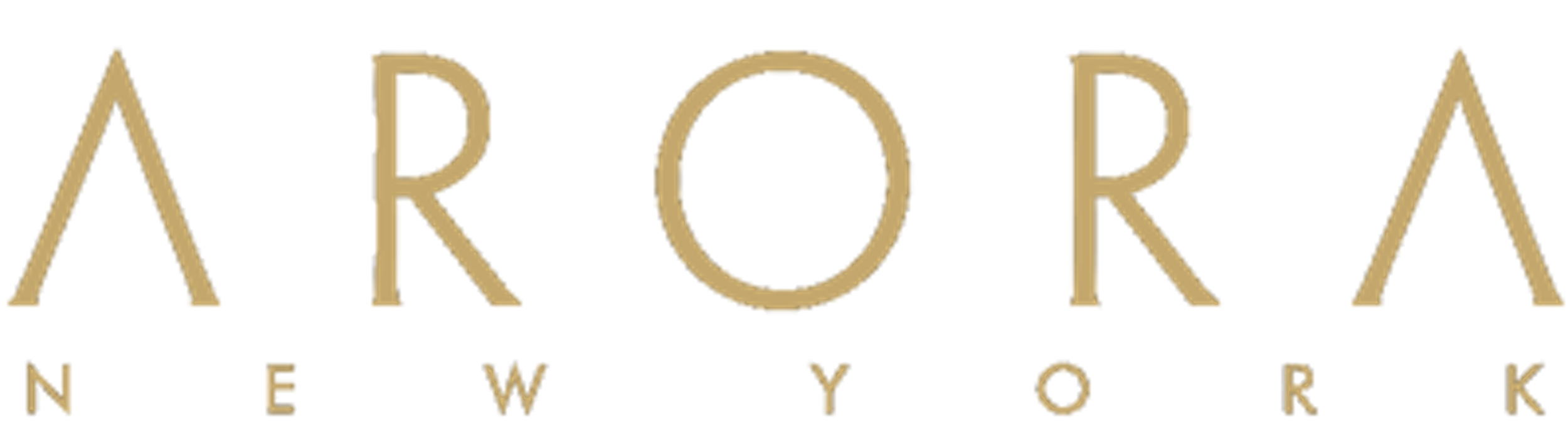 The logo features the word "AOR" in large beige letters with a gray line underneath, and 'NEW YORK' in smaller beige letters below.