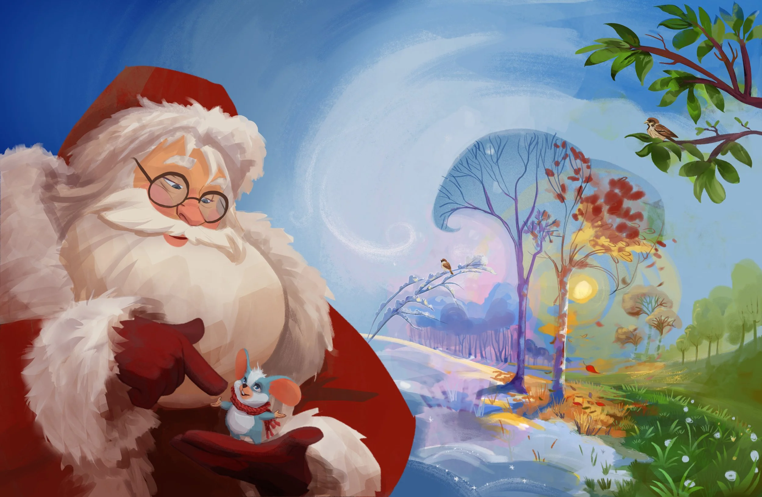 Millhouse The Christmas Mouse Illustration