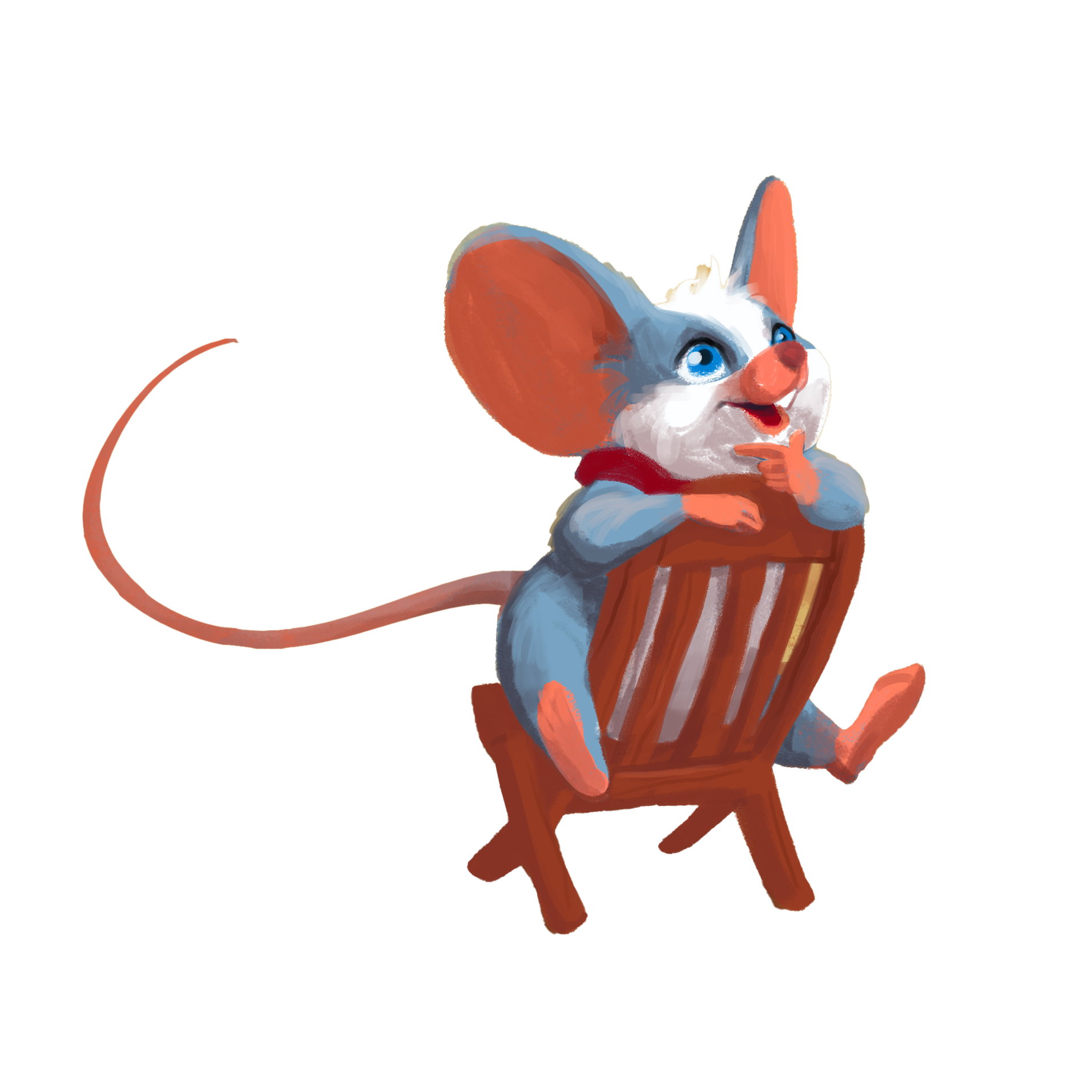 Millhouse The Christmas Mouse on Chair