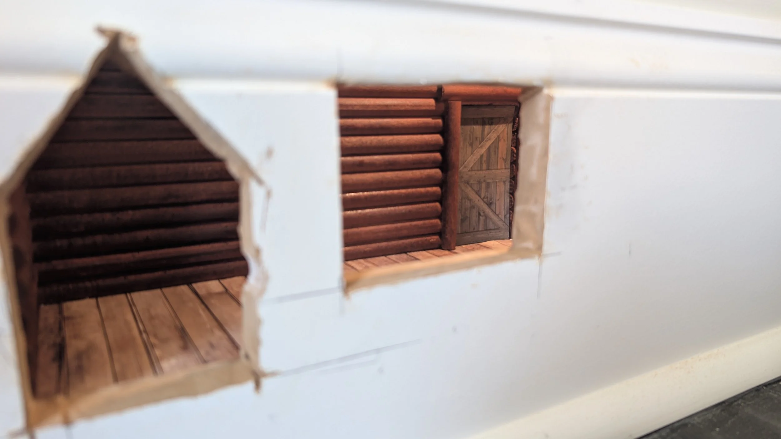 mouse house hole in baseboard