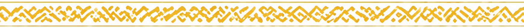 Gold and white decorative border with geometric and abstract patterns.