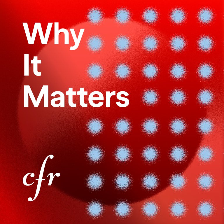 Cover of a book titled "Why It Matters" with a red background and a pattern of blue dots overlapping a large circular shape.
