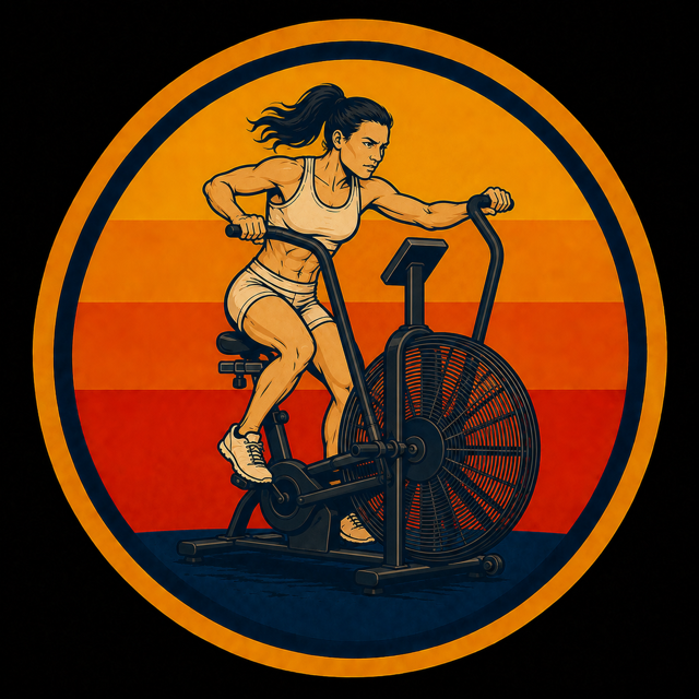 AIR BIKE: The Air Bike tests full-body power, endurance, and determination as you push and pull through every revolution to complete the required calories.

