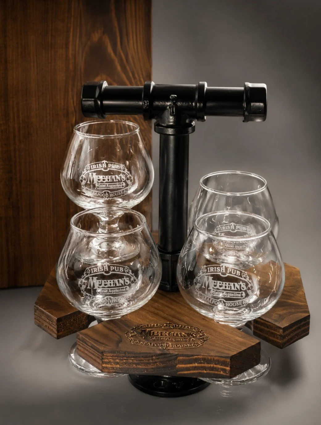 Custom Logo Engraved Glassware for business.