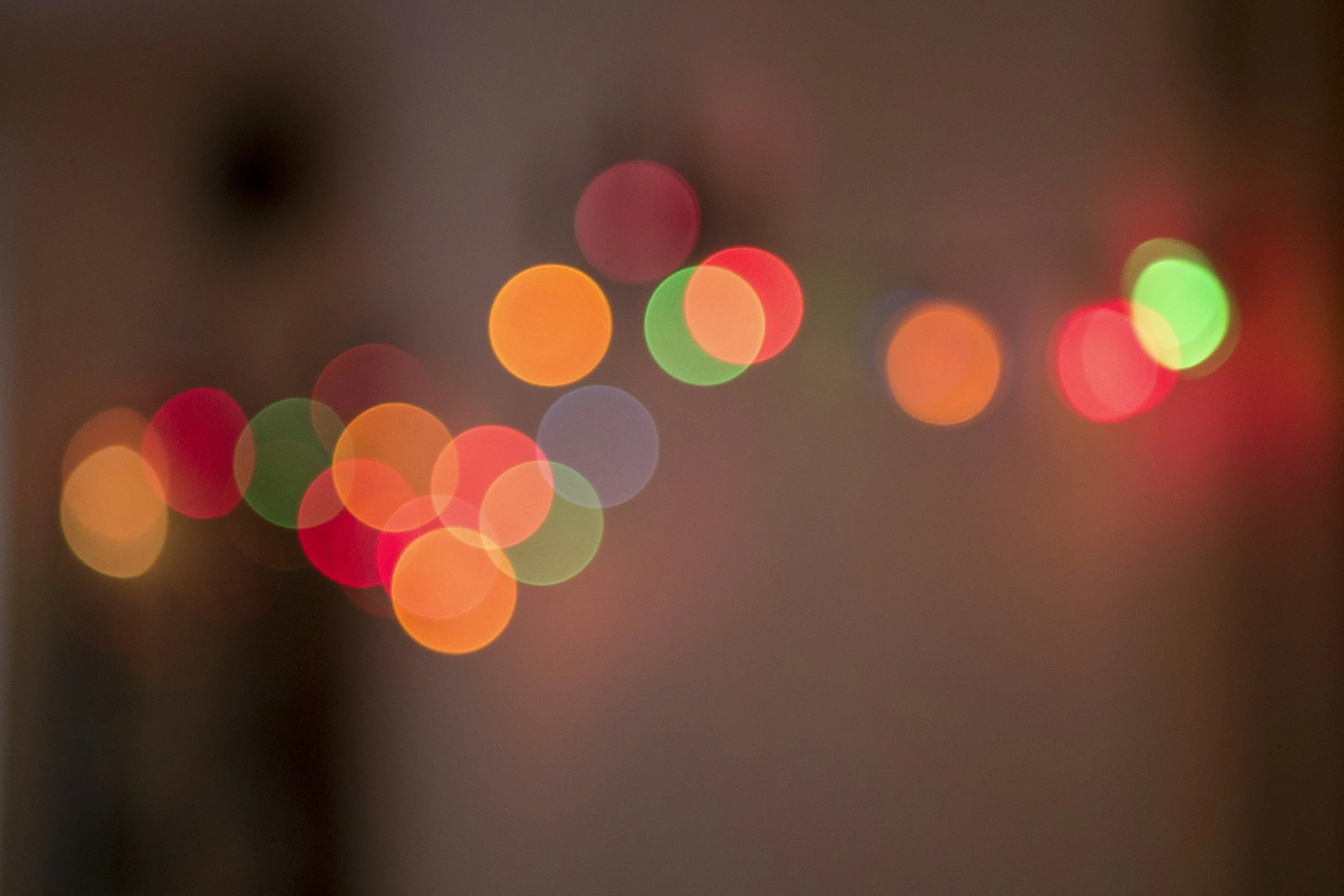 blurry fluorescent dots