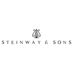 Steinway & Sons logo with a lyre symbol above the company name