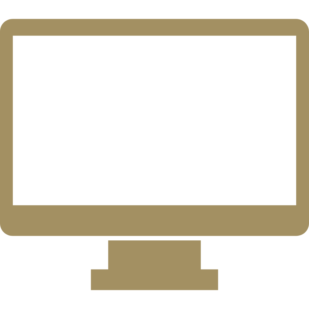 Simple illustration of a desktop computer with a beige monitor and base
