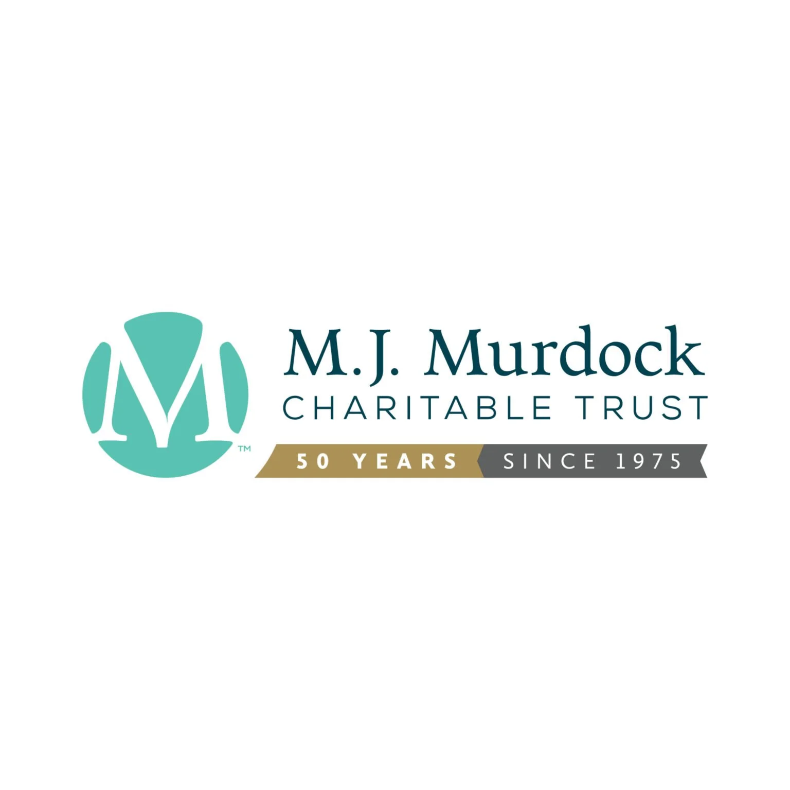 Logo and text celebrating 50 years of M. J. Murdock Charitable Trust since 1975.