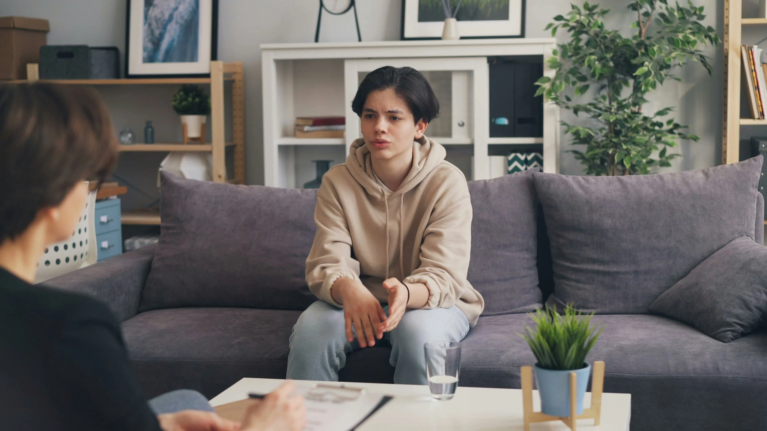 Client in counselling in North Vancouver