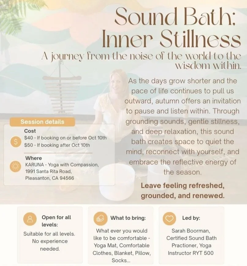 Sound Bath -  Inner Stillness;  A journey from the noise of the world to the wisdom within