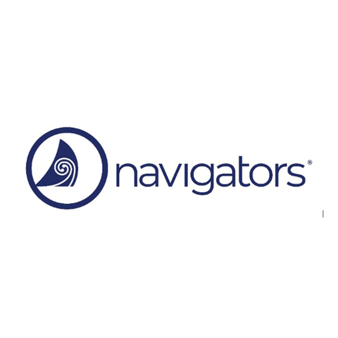 Naviators logo with a blue sailboat icon and the word 'naviators' in lowercase letters.